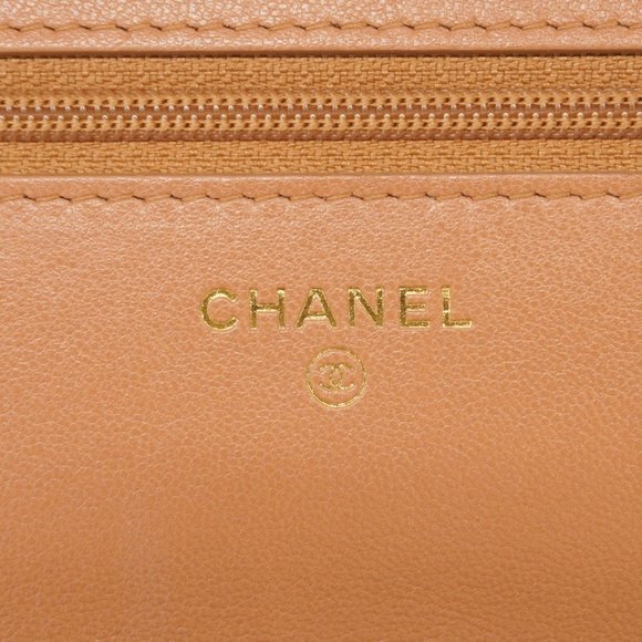 Chanel Matelasse Shoulder Bag with Chain Bag, Brown Lambskin, Women's - Picture 5 of 13